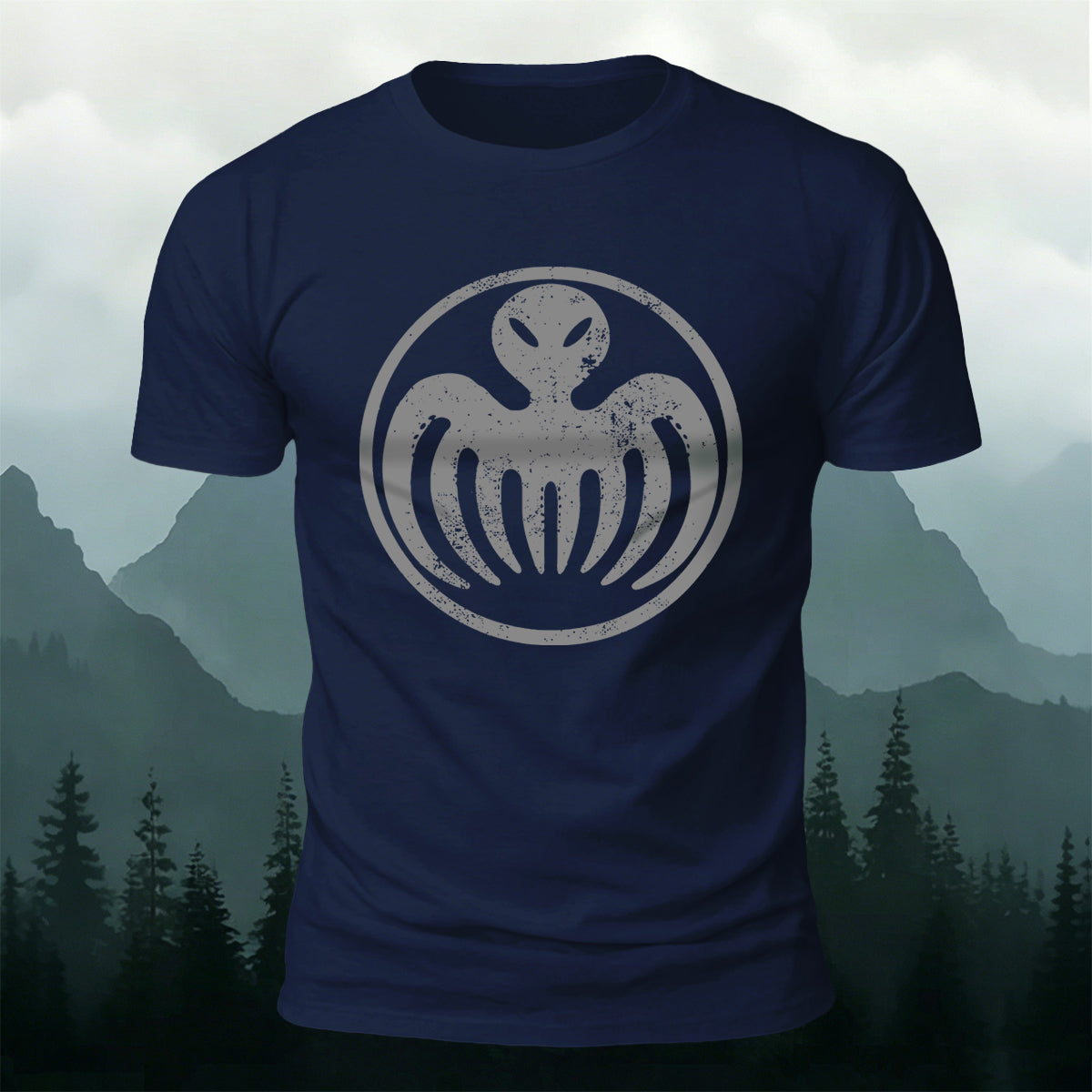Funny Octopus Totem Print Casual Outdoor Cotton T-Shirt