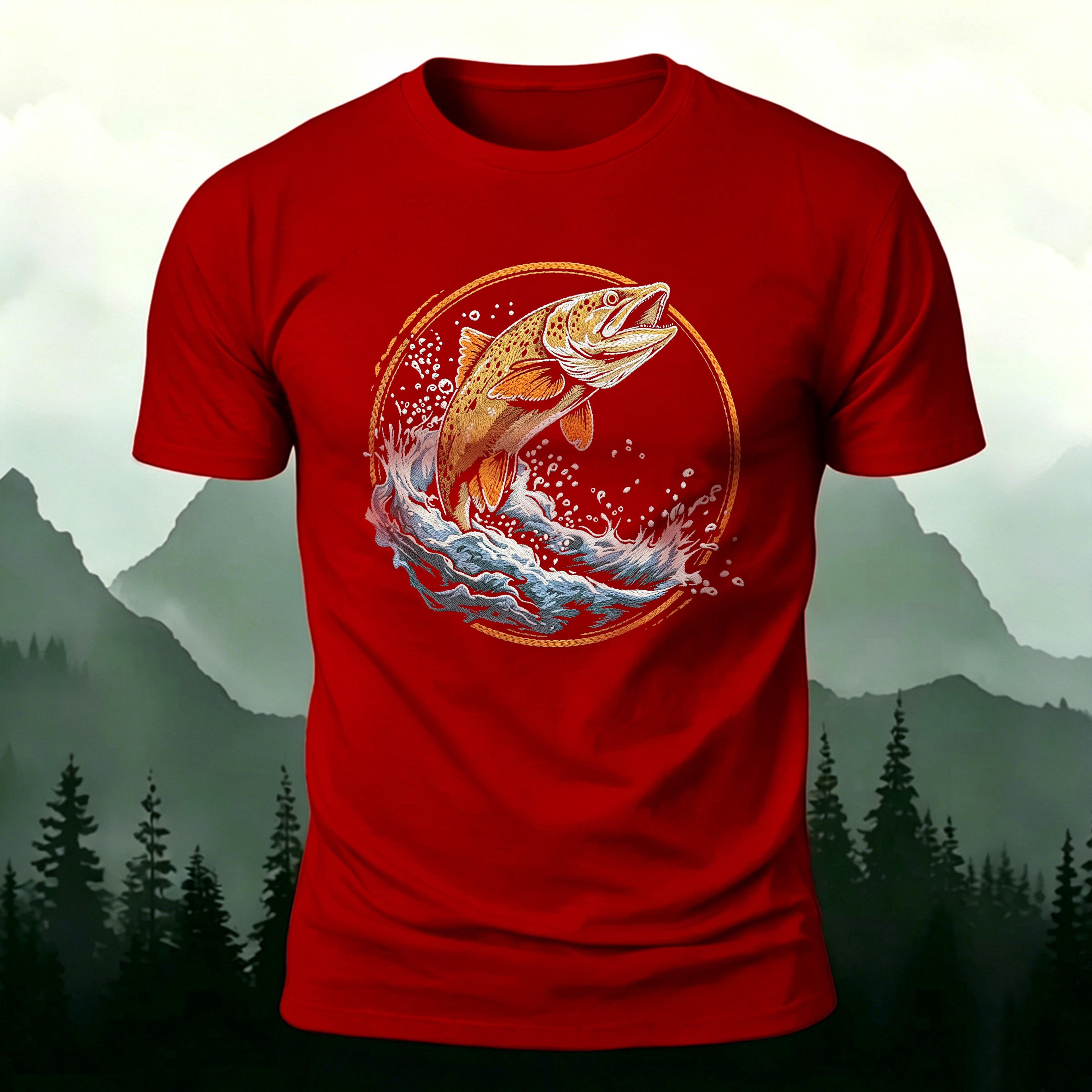 Fish Pattern 3D UV Casual Premium Cotton T-Shirt