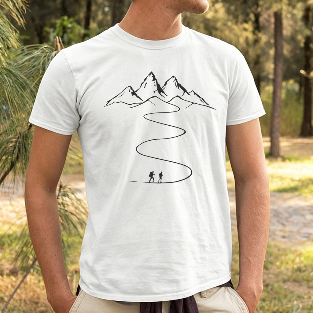 Hiking Style Pattern Skin-friendly Cotton T-shirt