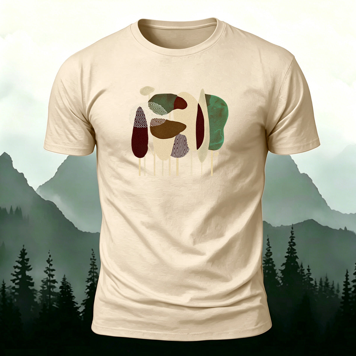 Cartoon Forest Simple Fashion Premium Cotton T-Shirt