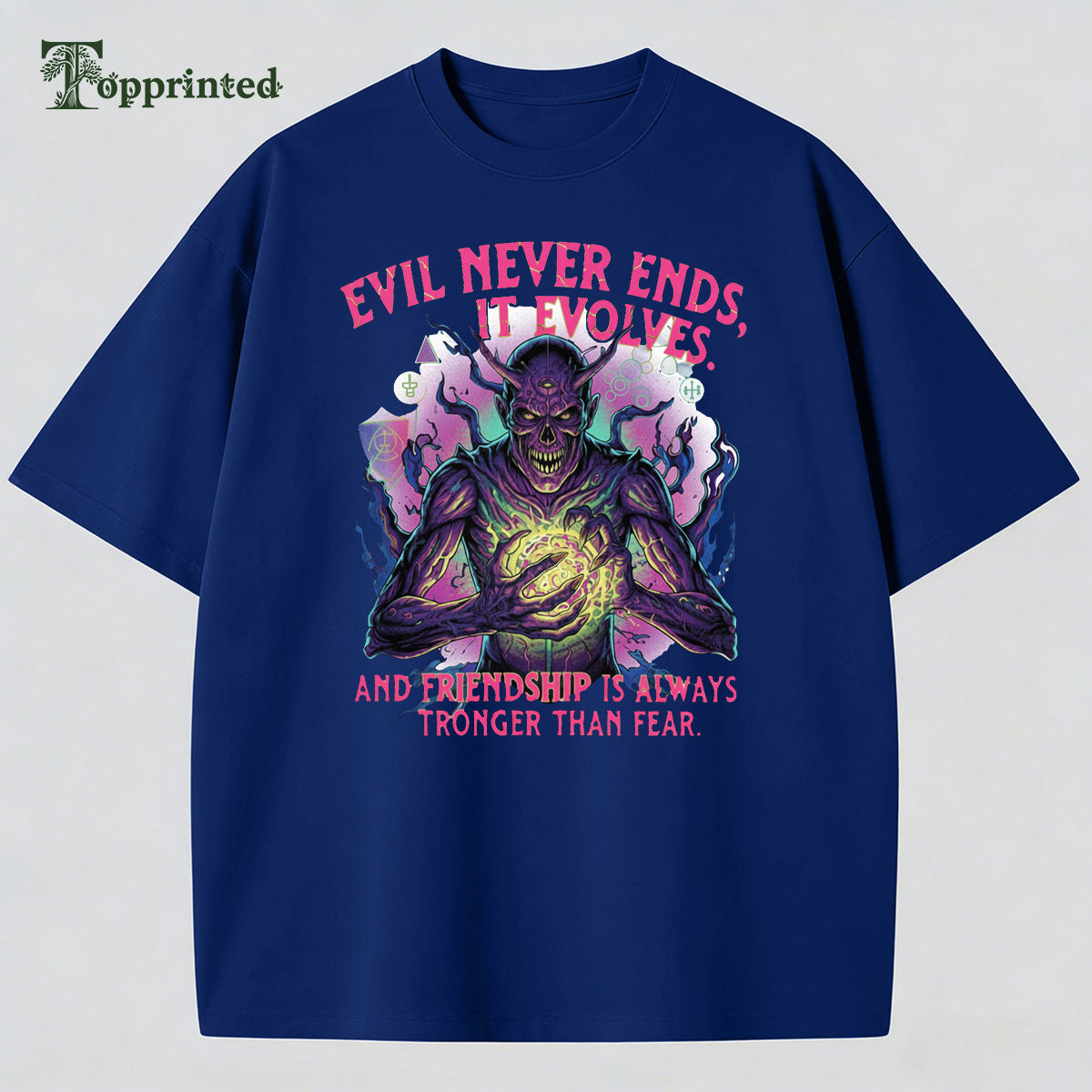 Evil Never Ends Stranger Things Casual T-shirt