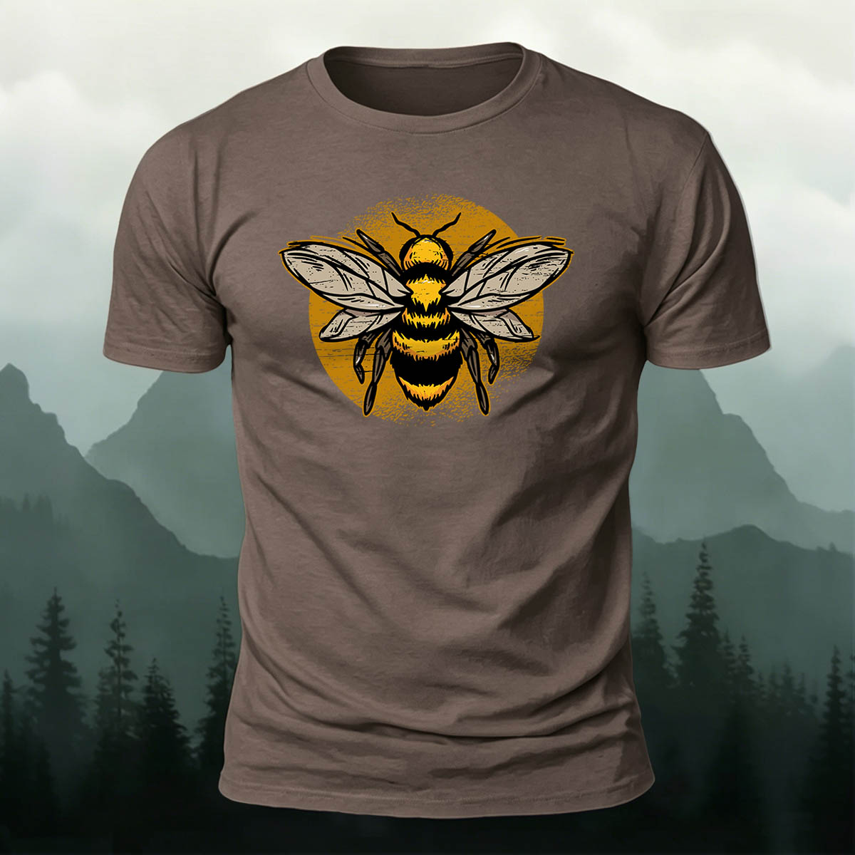 Cartoon Fly Print Casual Cotton T-Shirt