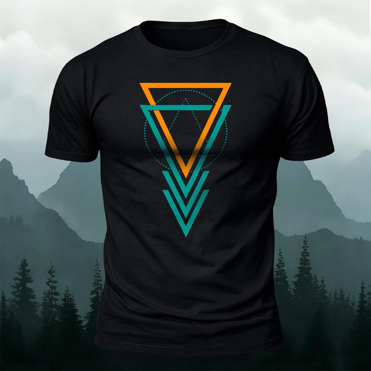 Geometric Pattern Casual Skin-Friendly Comfortable T-Shirt