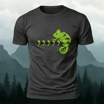 Comma Seahorse Cartoon Print Outdoor Casual Cotton Tee