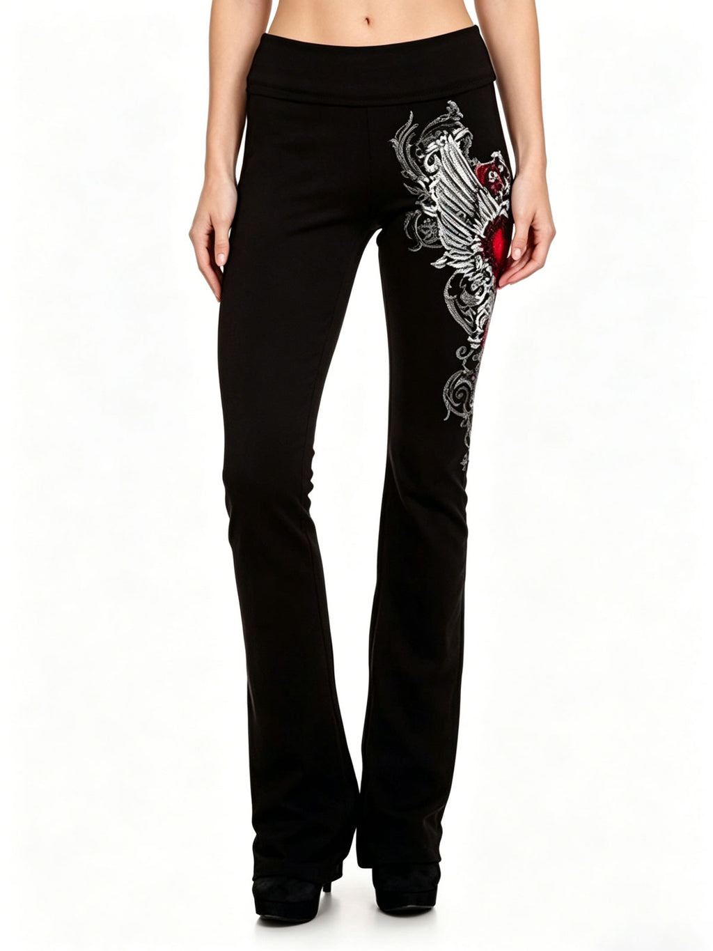 Printed Sexy Slim Fit Stretch Flared Pants