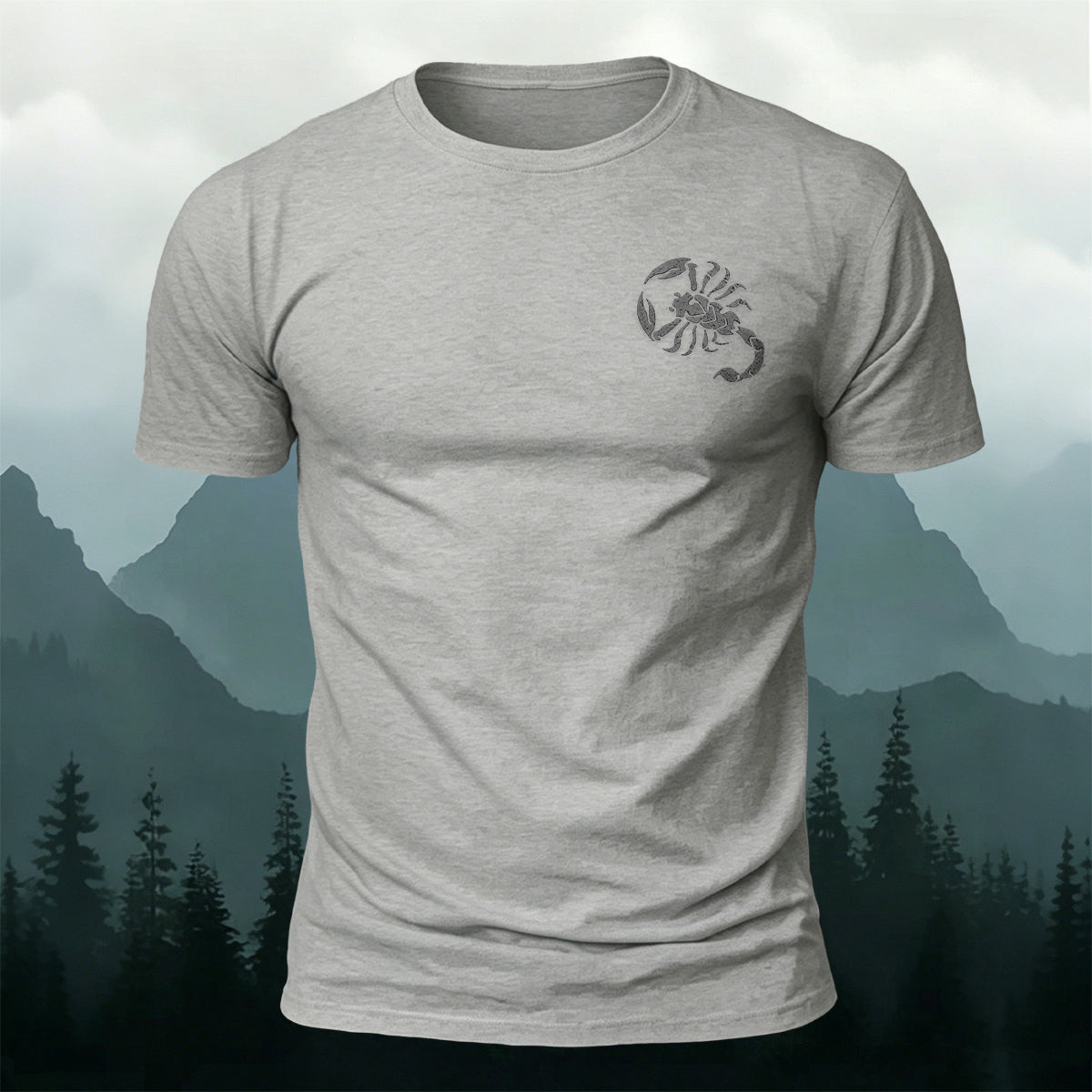 Lobster Print on the Chest Comfortable Outdoor Cotton Tee