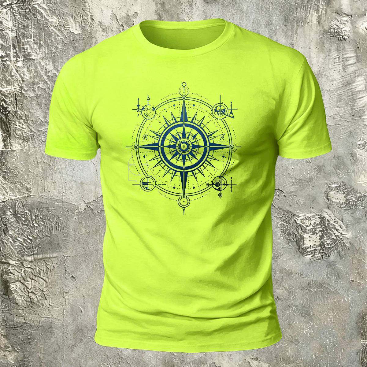 Nautical Compass Pattern Outdoor Premium Cotton T-Shirt