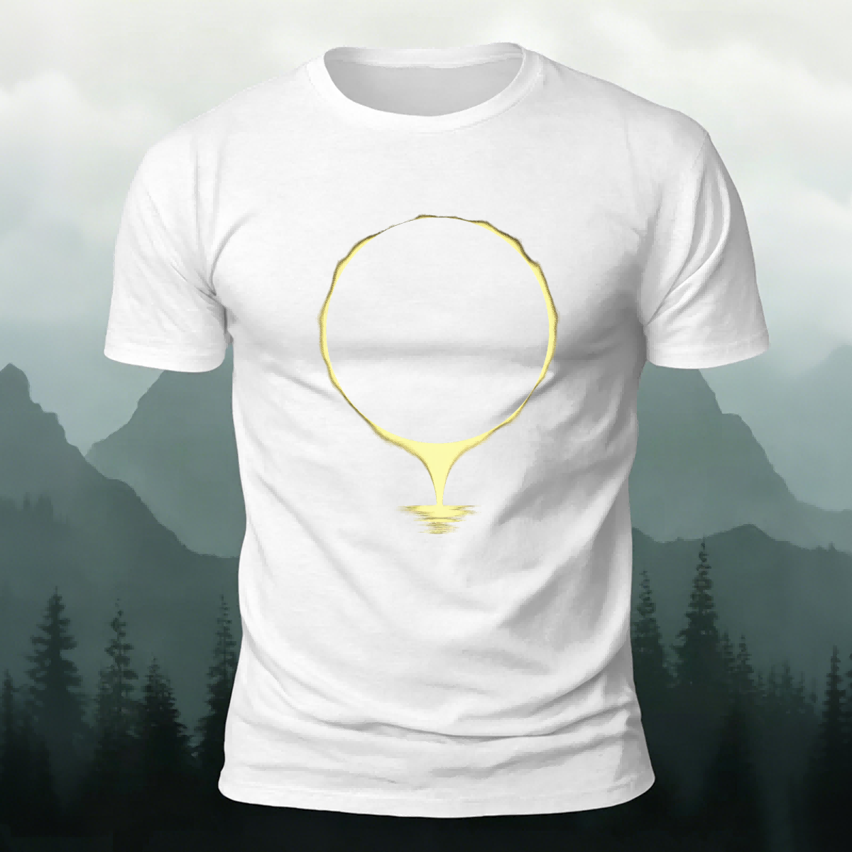 Round Ring Natural Outdoor Premium Cotton Tee