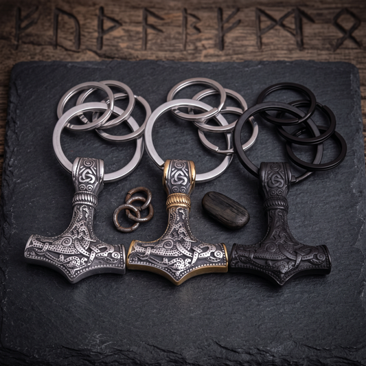 Stainless Steel Thor Hammer Viking Keychain