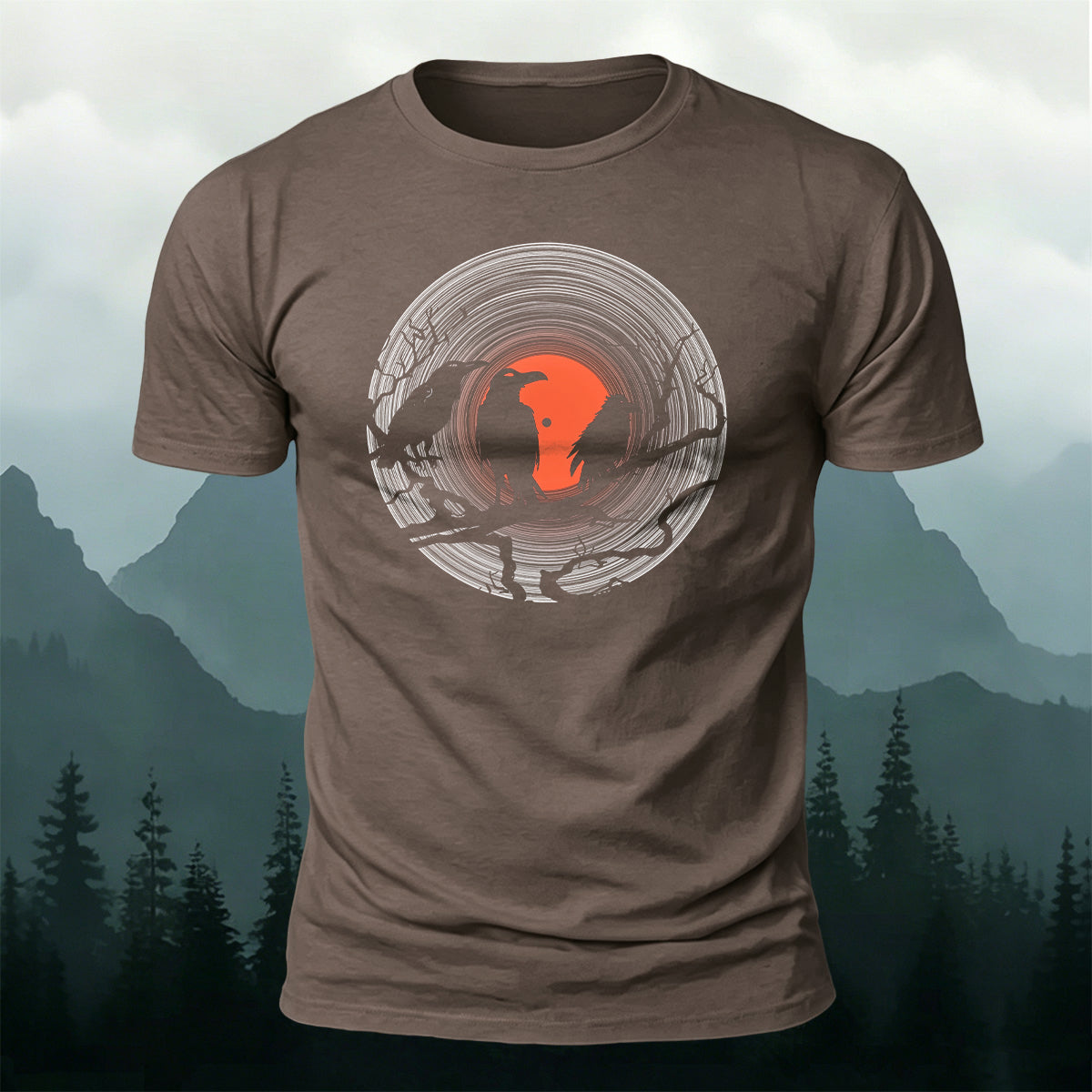 Music Bird Creative Print Casual Premium Cotton Tee