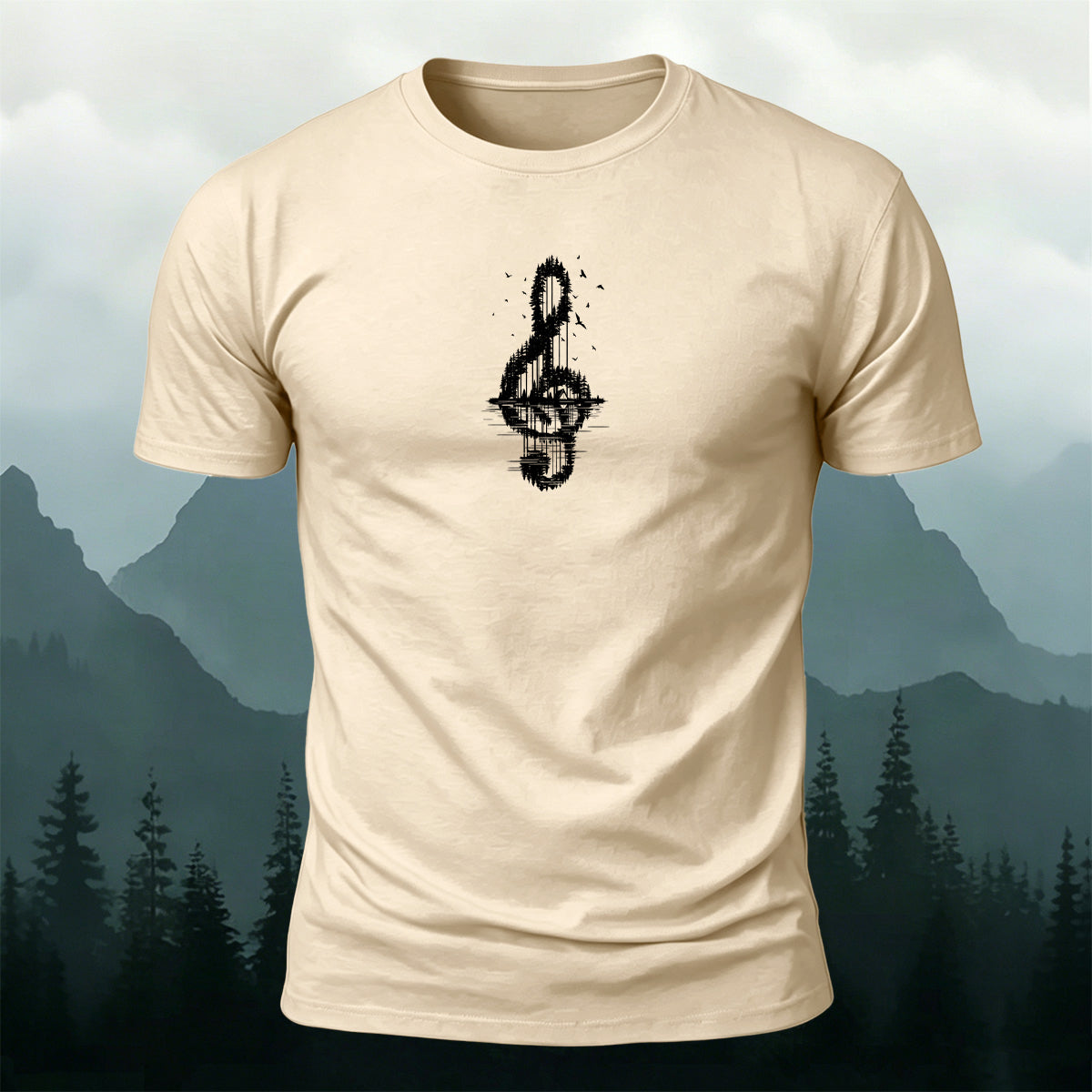 Trendy Note Print Comfortable Cotton T-Shirt