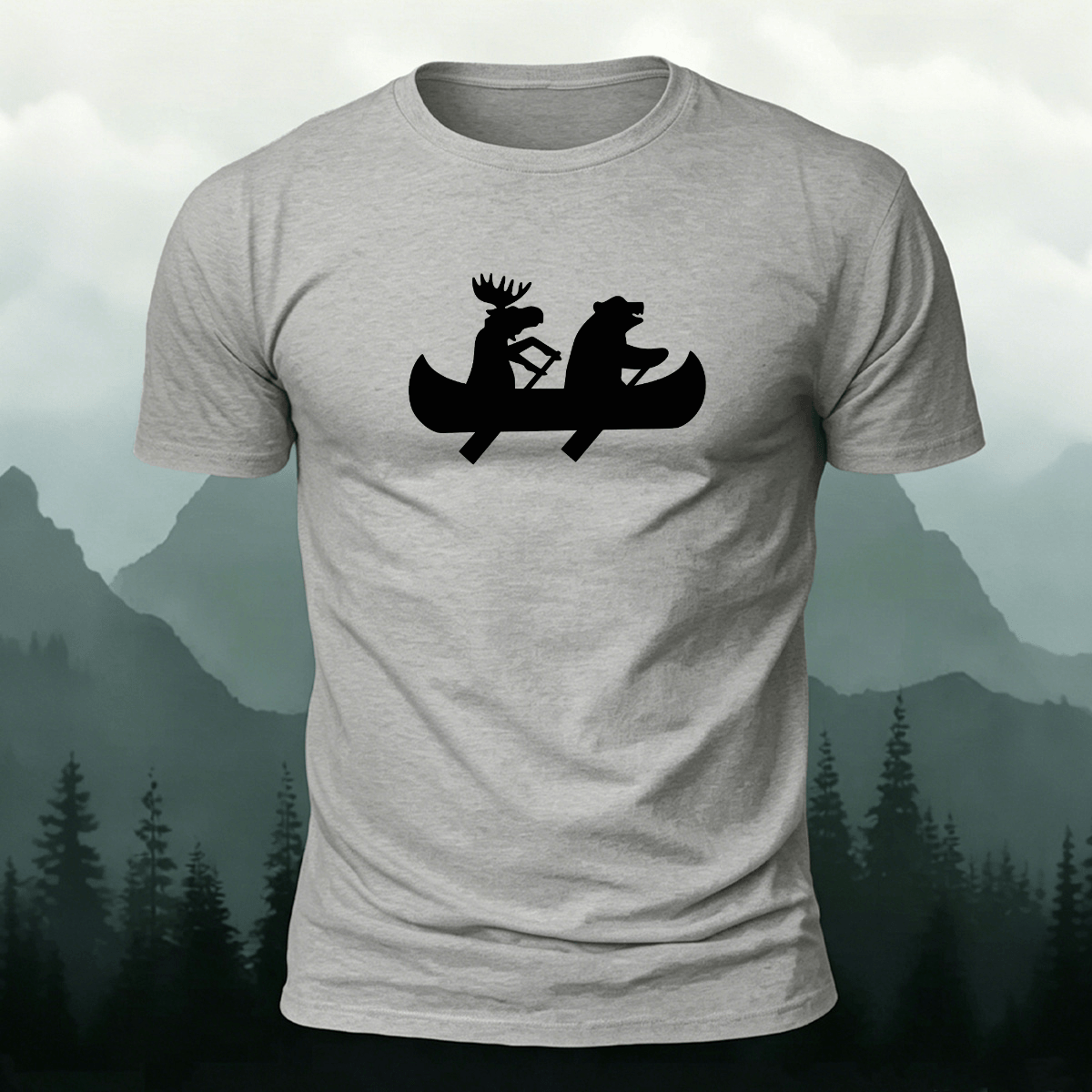 Boating Print Fashion Soft-touch Feel Casual T-shirt