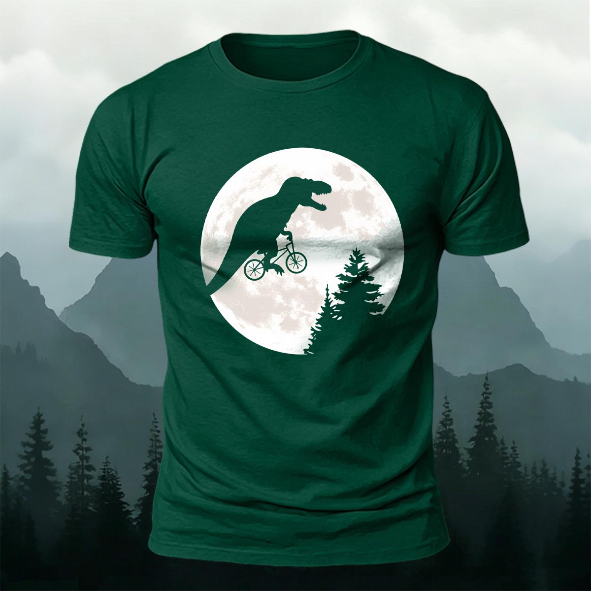 Fun Dinosaur Pattern Print Skin-friendly Cotton T-shirt