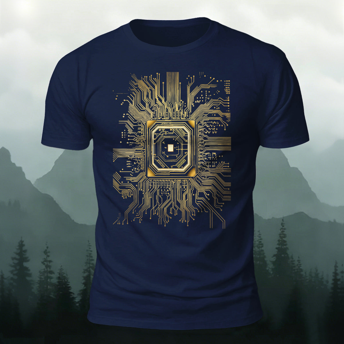 Circuit Board Personalized Breathable Short-sleeve T-shirt