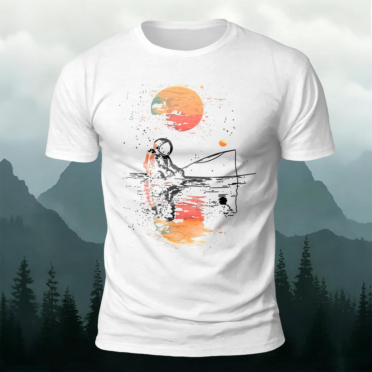 Ride the Moon Casual Cotton T-Shirt White