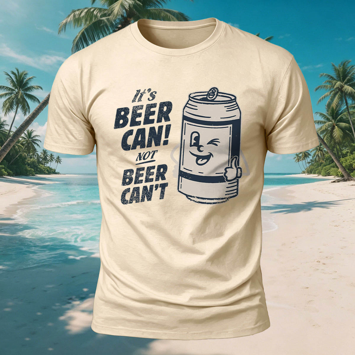 Soda Can Print Versatile Breathable Cotton T-Shirt