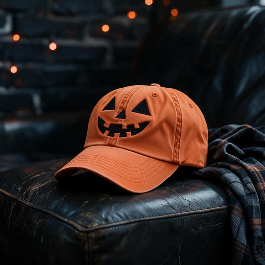 Cotton Pumpkin Embroidery Baseball Cap