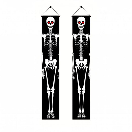 Polyester Skeleton Halloween Hanging Banner