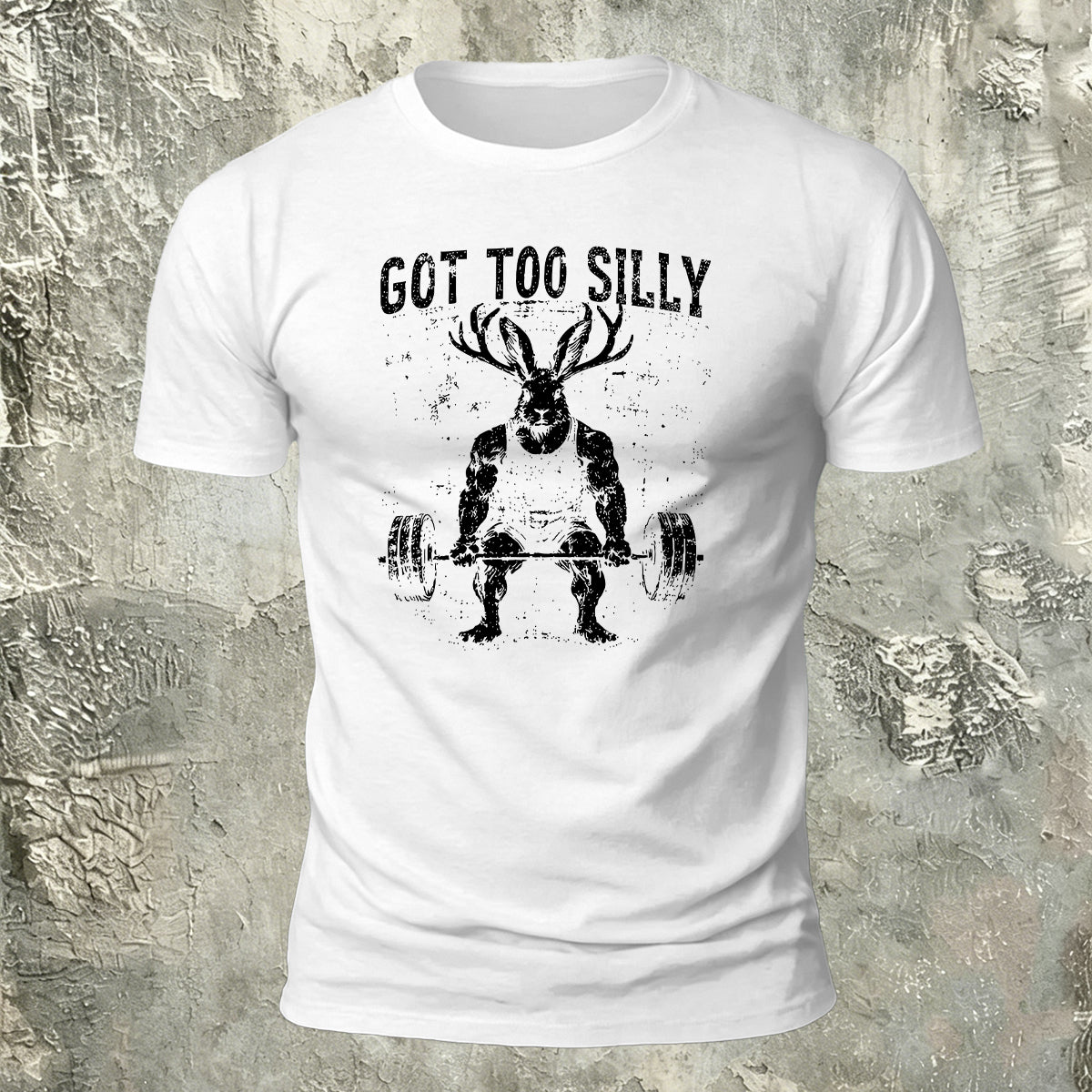 Weightlifting Antelope Print Cotton Casual T-Shirt