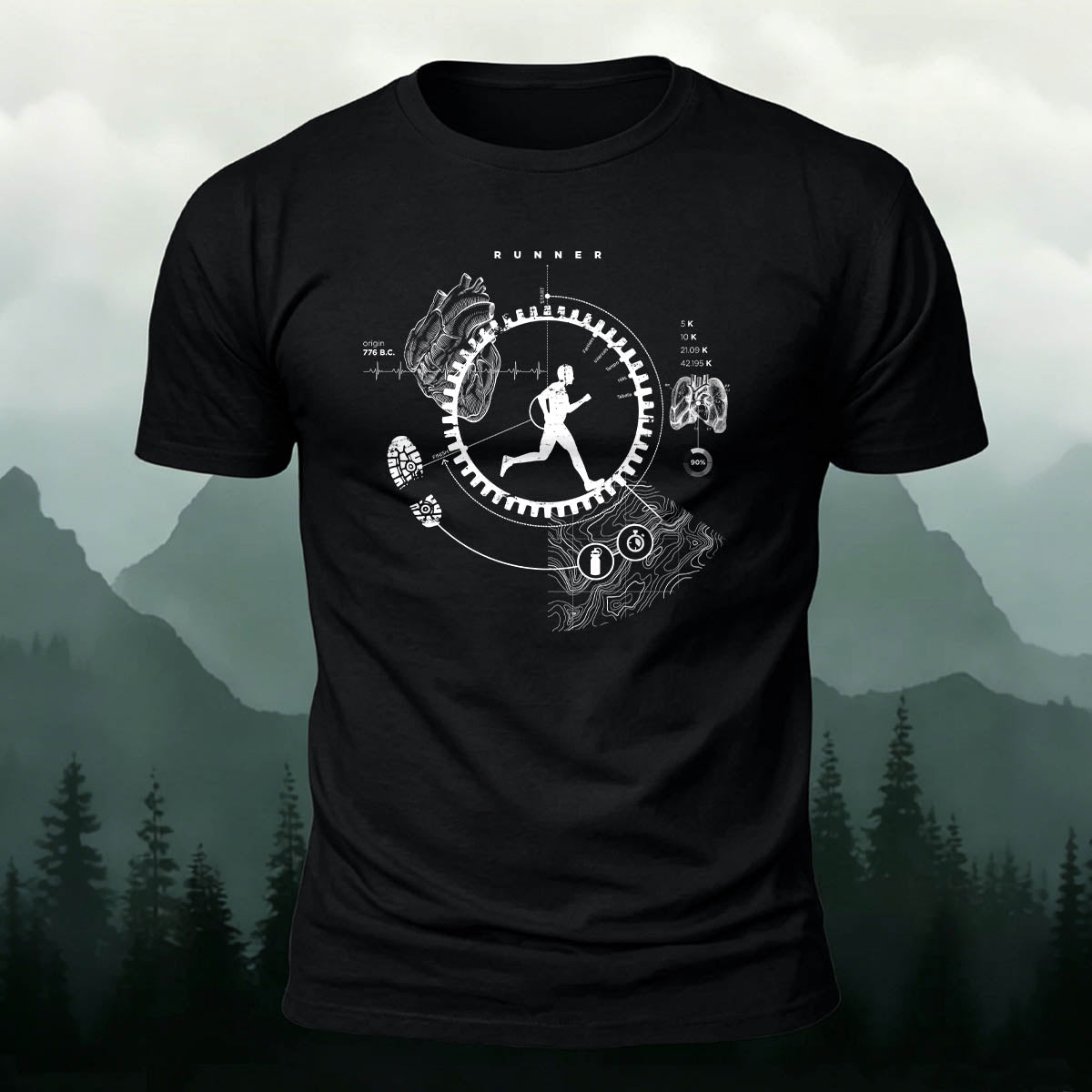 Life Is Movement Printed Casual Cotton T-Shirt