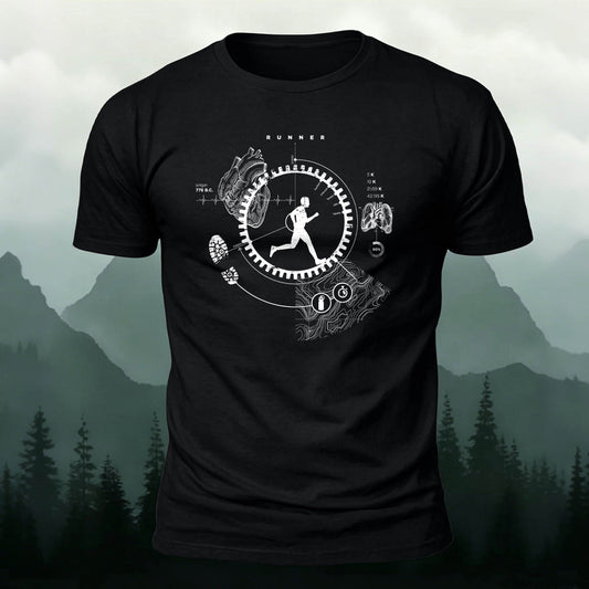 Life Is Movement Printed Casual Cotton T-Shirt