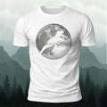 Dinosaur Fossil Bike Ride on the Moon  Cotton T-Shirt