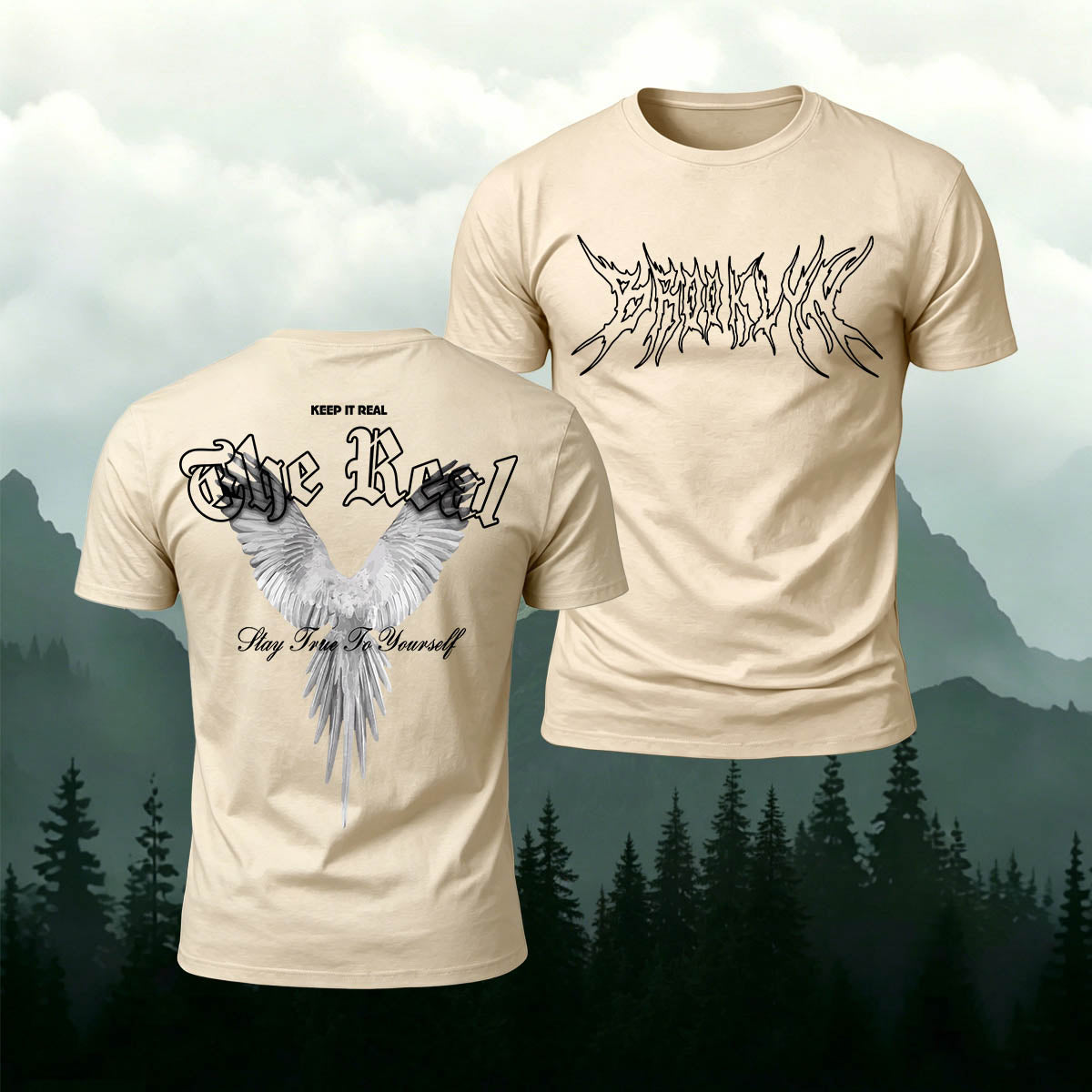 Retro-Style Phoenix Print Casual Cotton T-Shirt