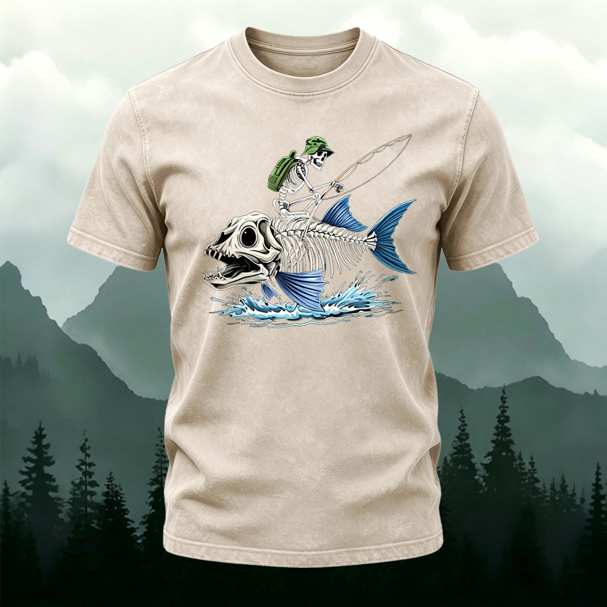 Hobby Fishing Print Fashion Ultra-soft Fabric T-Shirt