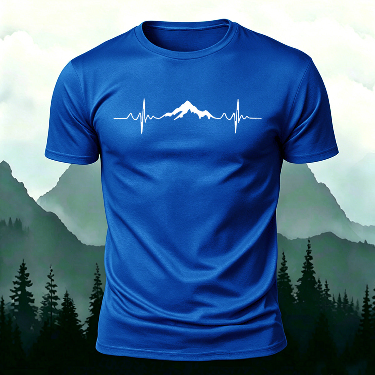 Minimalist Line Print Soft-touch Feel Comfortable T-shirt