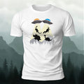 Alien Spaceship Design Casual Cotton T-Shirt