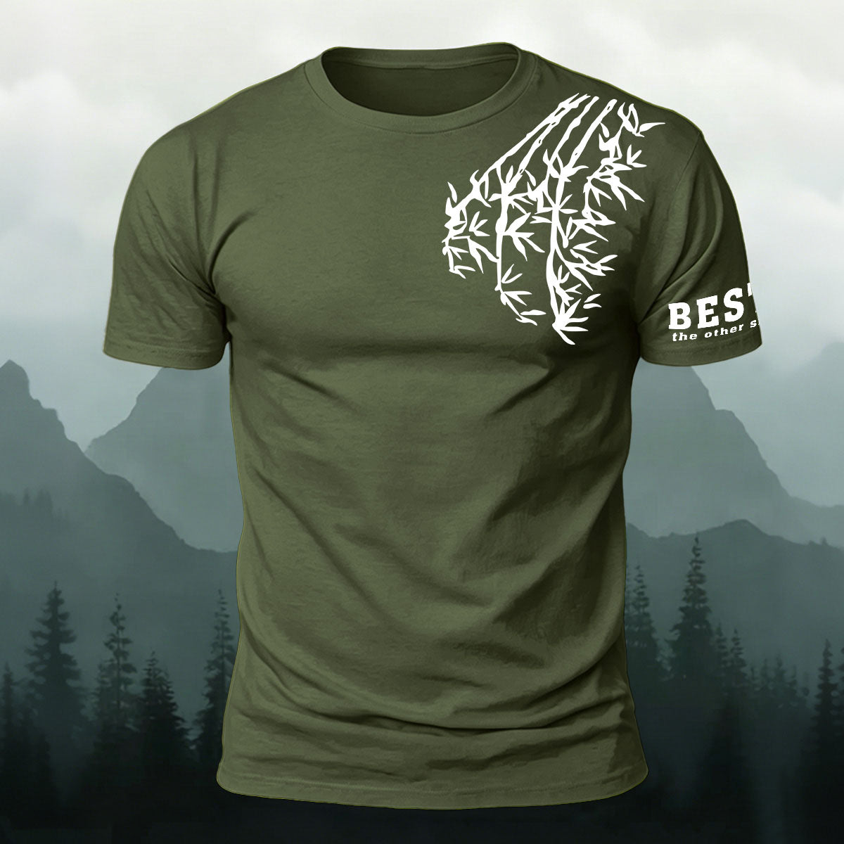 Bamboo Letter Minimalist Fashion Premium Cotton Tee