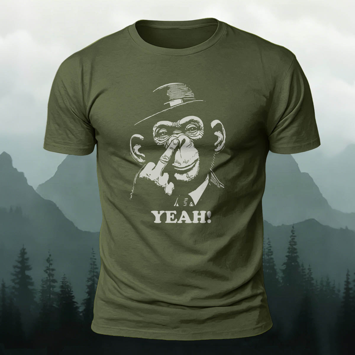 Gorilla Magician Print Casual 100% Cotton T-Shirt