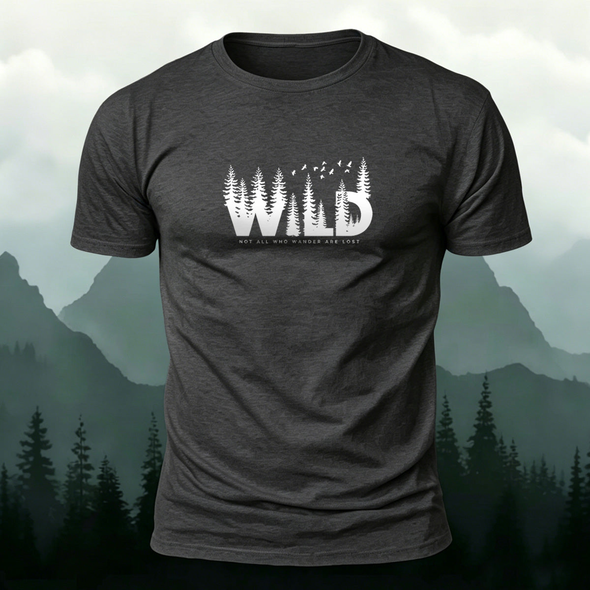Artistic Wild Letter Minimalist Style Skin-Friendly T-Shirt