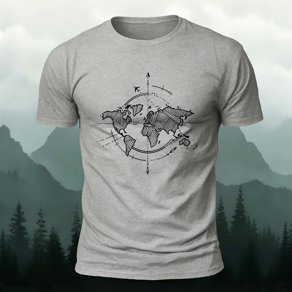 Fragment Pattern Fashion Premium Cotton Casual Tee