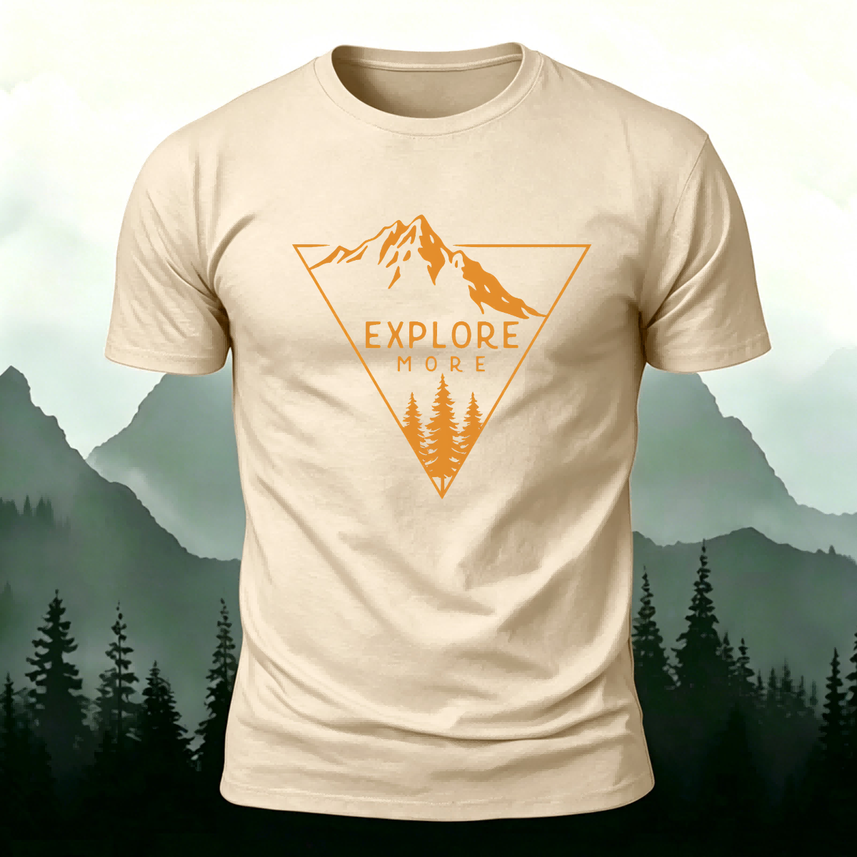 Explore More Letter Outdoor Skin-friendly T-shirts