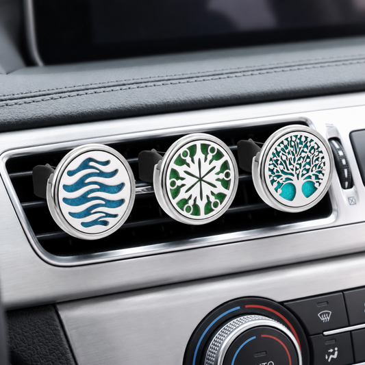 Alloy Wave Tree Pattern Car Vent Freshener 3Pcs Set