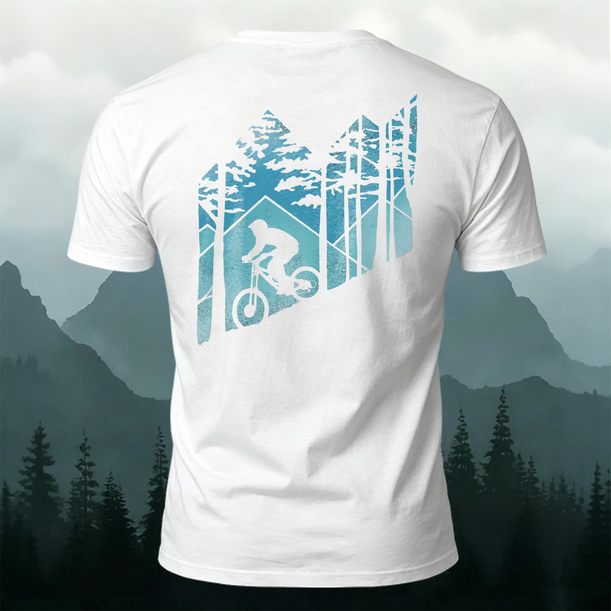 Casual Cycling Print Soft-Touch Cotton T-Shirt