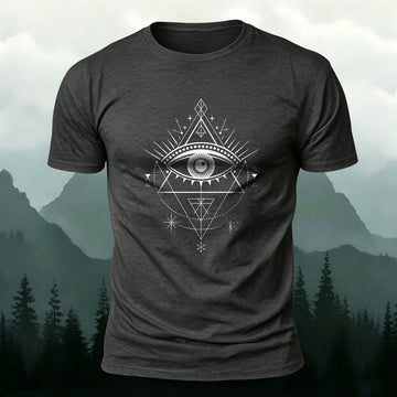 Eye Geometric Simple Casual Breathable T-shirt