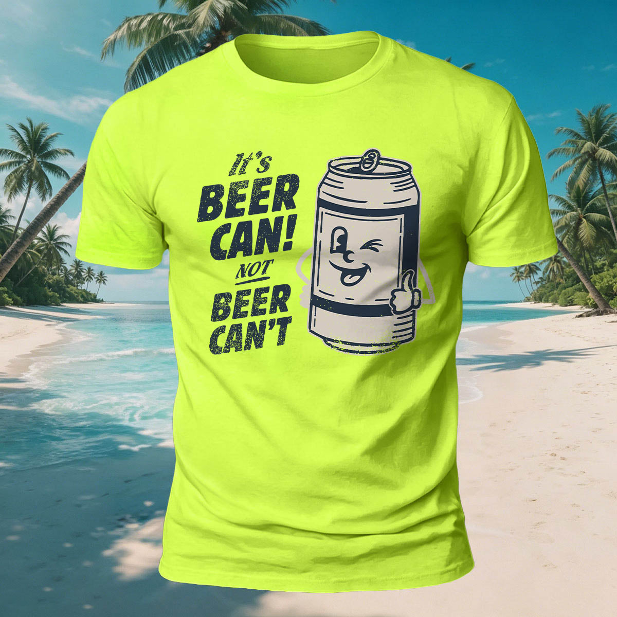 Soda Can Print Versatile Breathable Cotton T-Shirt