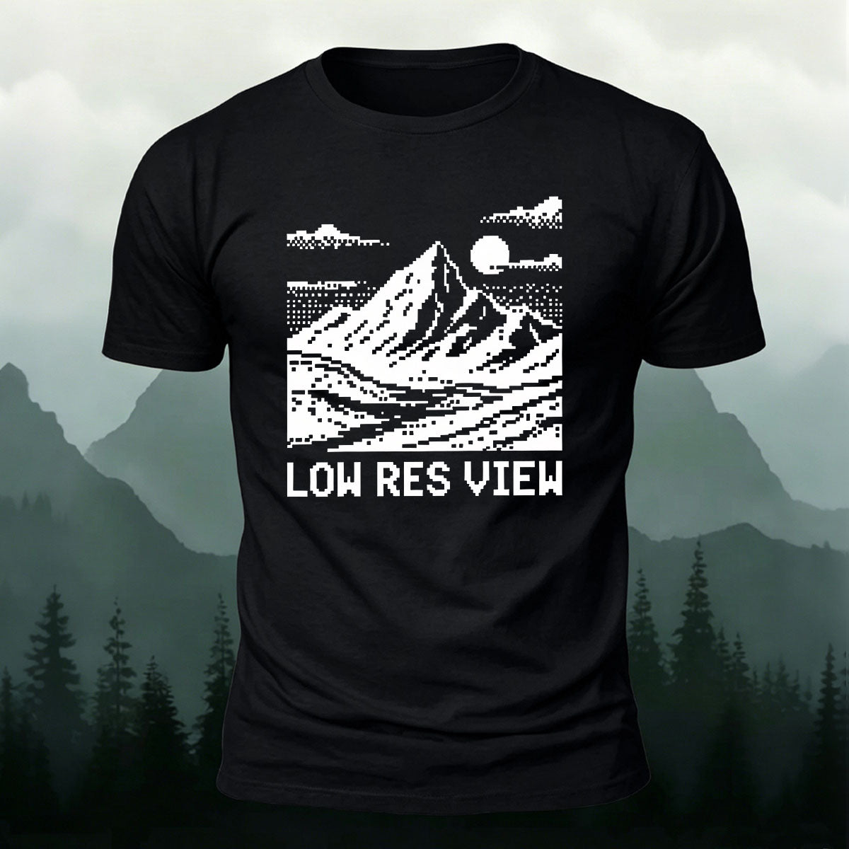 Landscape Pattern Mountain Style Comfortable T-shirt