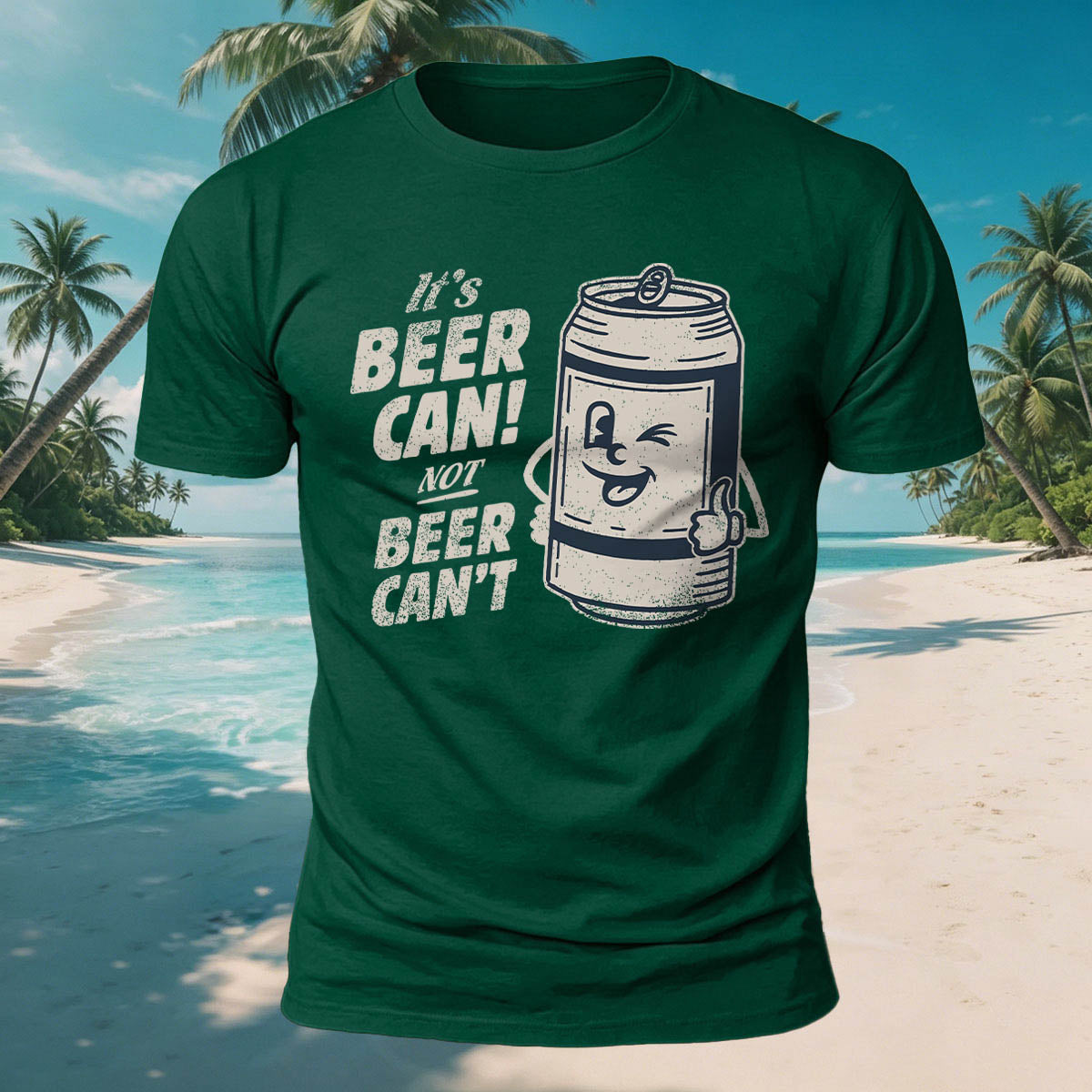 Soda Can Print Versatile Breathable Cotton T-Shirt