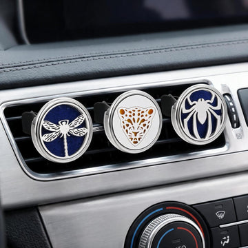 Alloy Dragonfly Leopard Spider Car Air Freshener 3Pcs Set