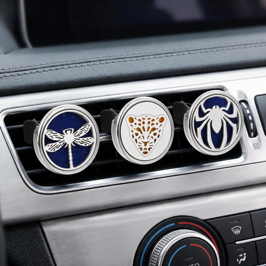 Alloy Dragonfly Leopard Spider Car Air Freshener 3Pcs Set