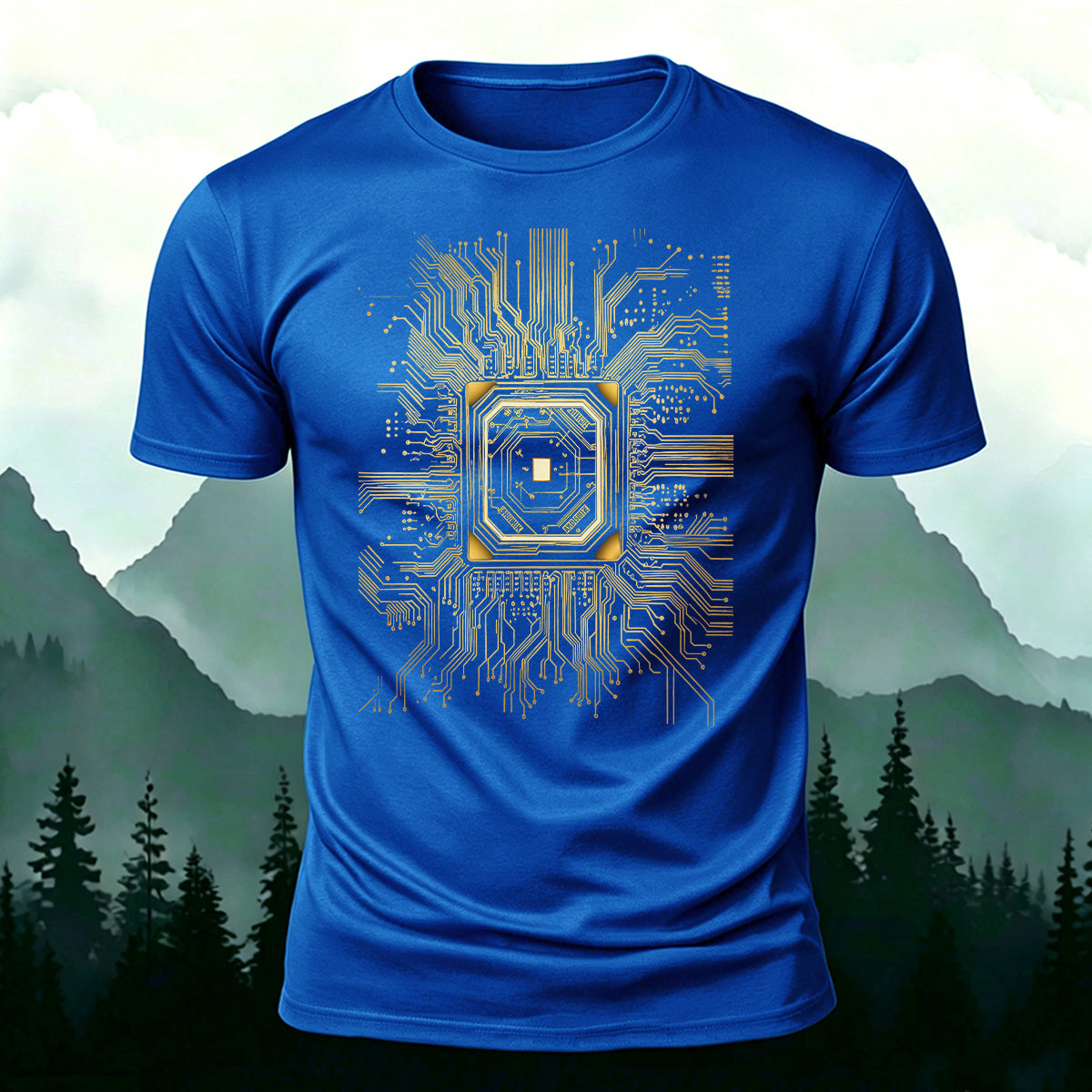Circuit Board Personalized Breathable Short-sleeve T-shirt