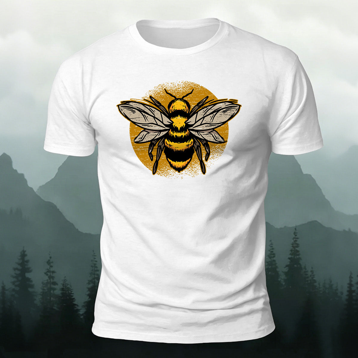 Cartoon Fly Print Casual Cotton T-Shirt