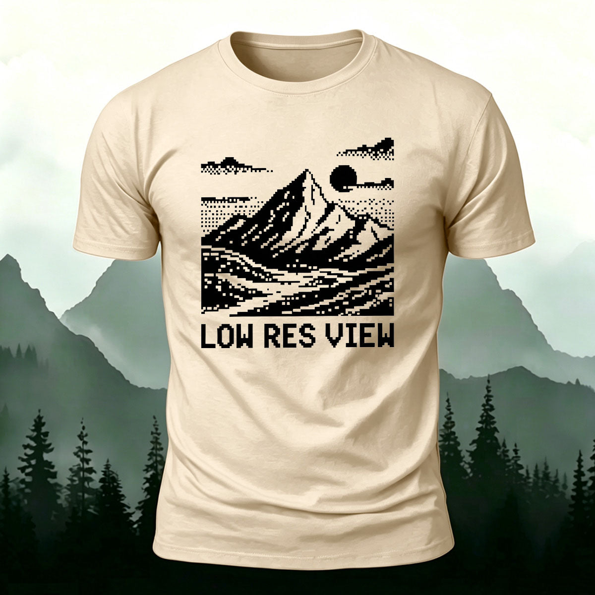 Landscape Pattern Mountain Style Comfortable T-shirt