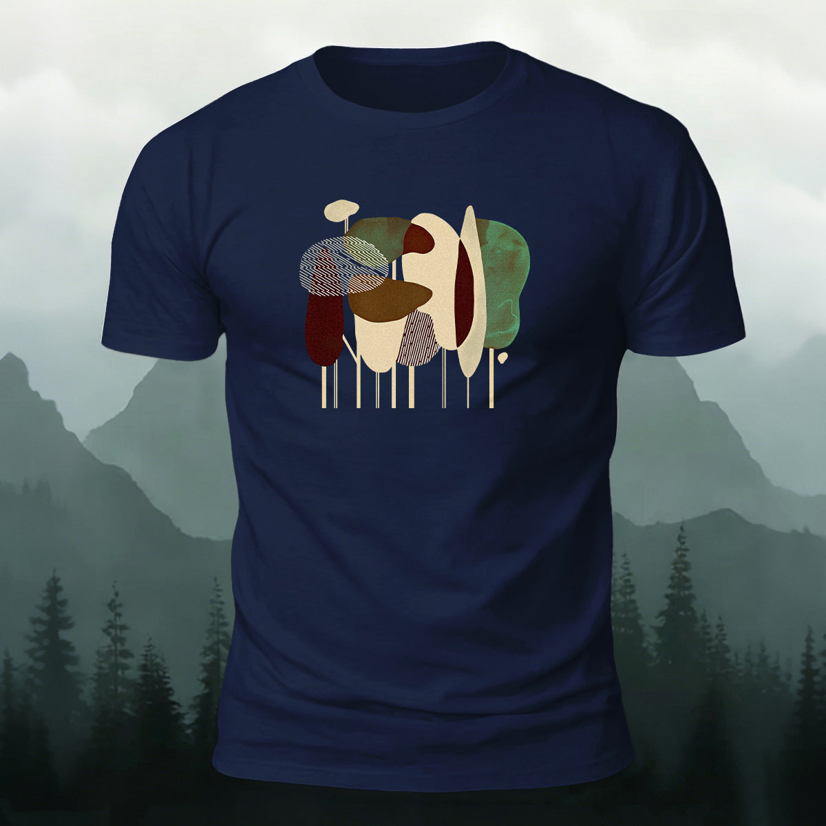 Cartoon Forest Simple Fashion Premium Cotton T-Shirt