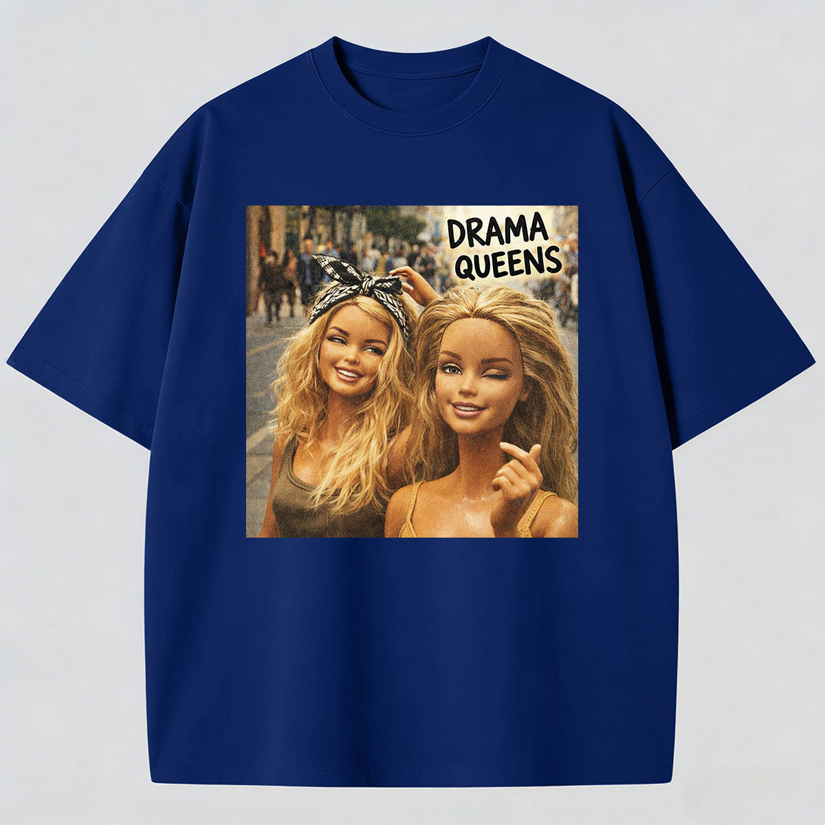 Meme Drama Queens Print Cotton T-Shirt