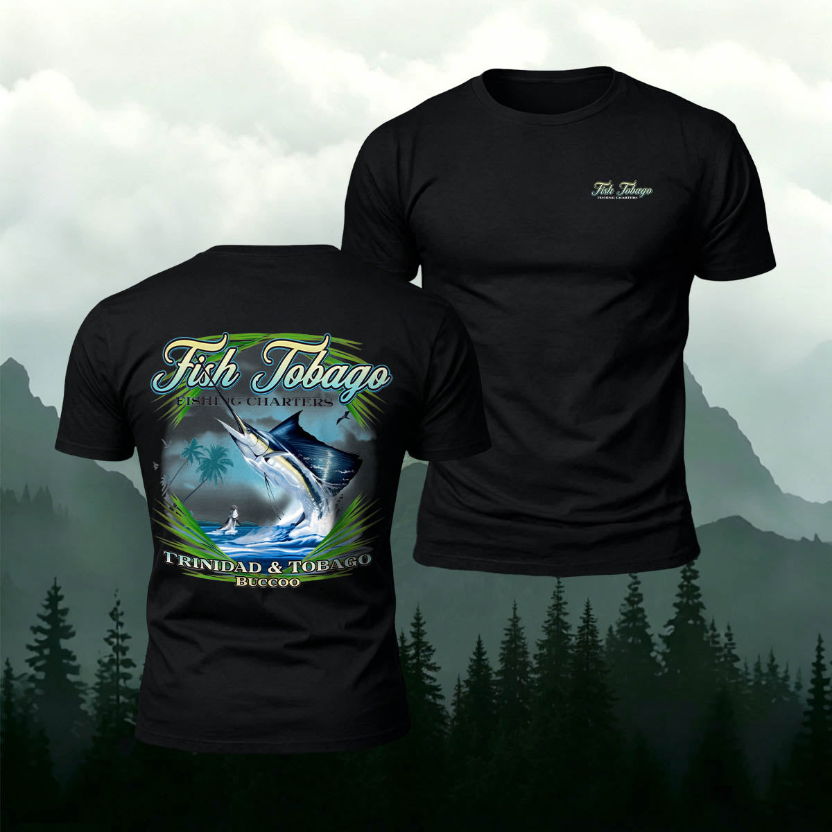Fish & Jobago Casual Versatile 100% Cotton T-Shirt