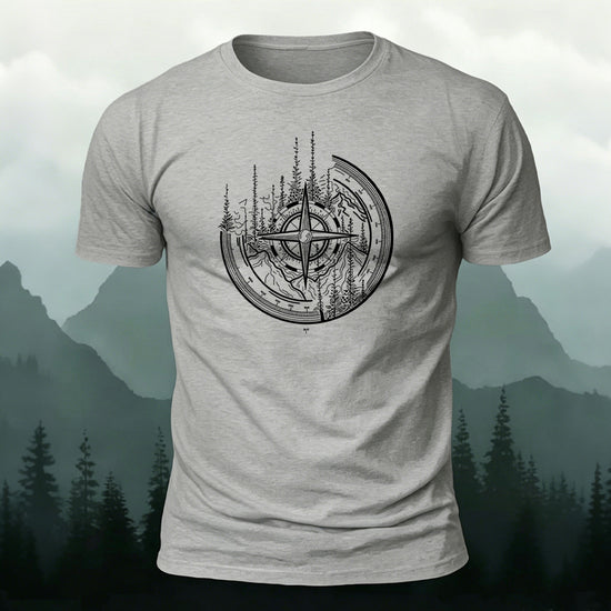 Design-style Pattern Outdoor Trendy Premium Cotton Tee Grey